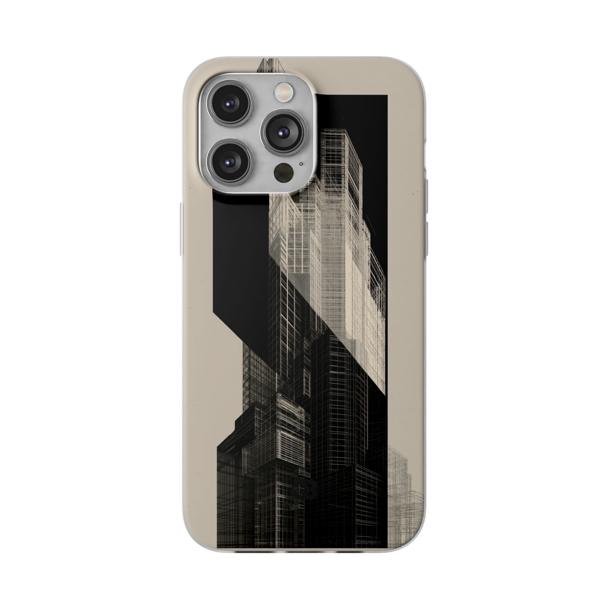 Beige Lite Phone Case for iPhone - Monolith Urban Grid