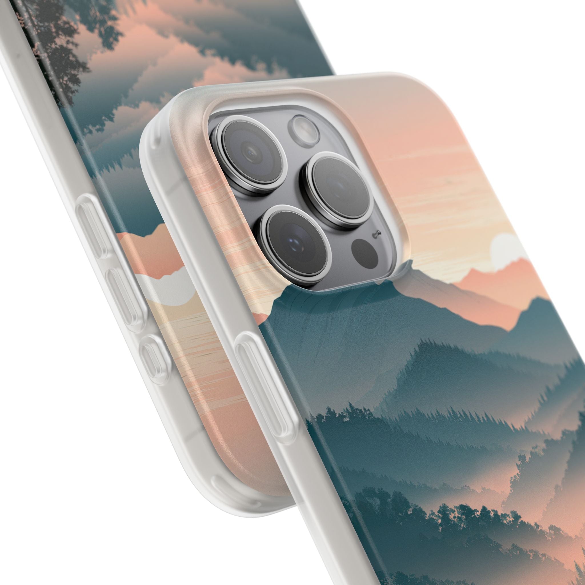 Teal Lite Phone Case for iPhone - Alpine Teal Horizon