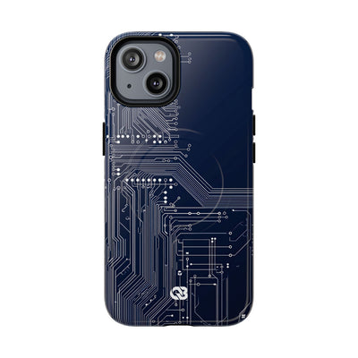 Blue Tough 2.0 Magsafe Phone Case for iPhone - Cobalt Data Stream