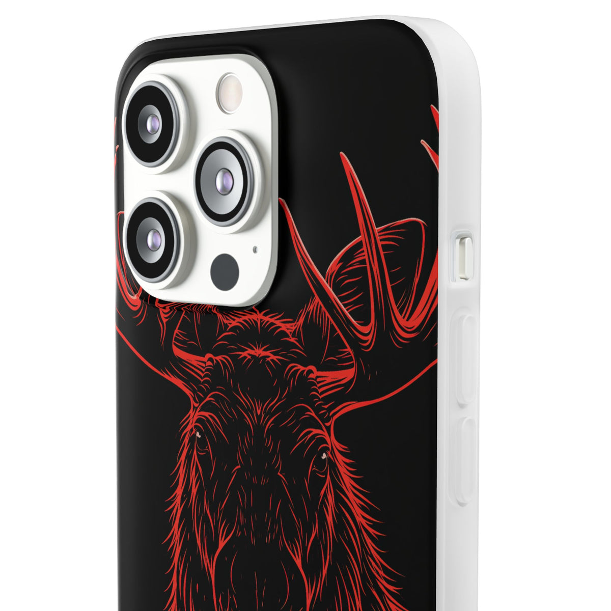 Nordic Moose Contour · Lite Phone Case for iPhone ·  Red