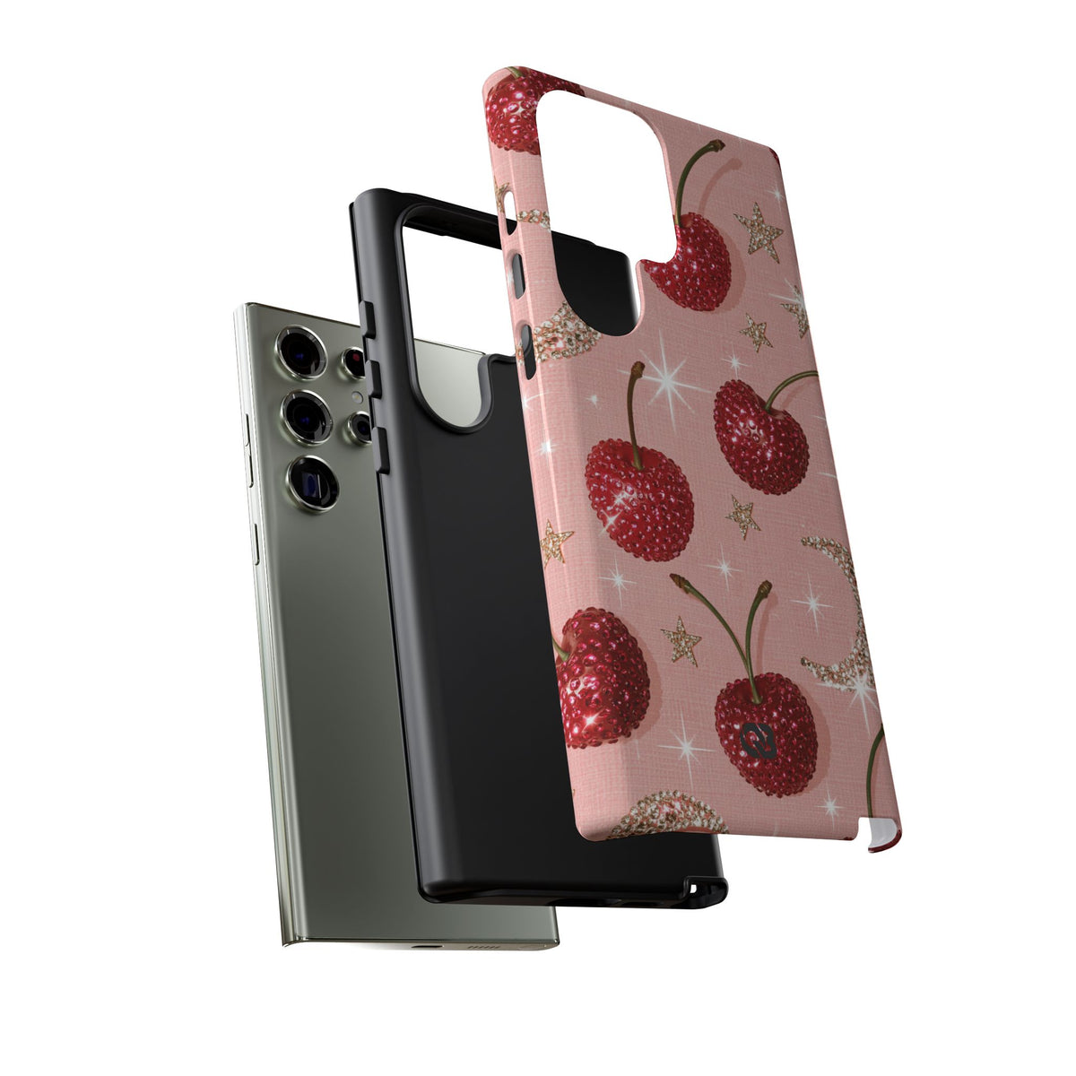 Bedazzled Ruby Cherries · Tough Phone Case for Samsung · Pink