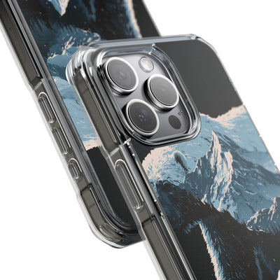 Nordic Arctic Bear · Clear Impact Magnetic Phone Case for iPhone · Black