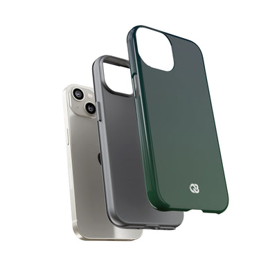 Green Tough Phone Case for iPhone - Midnight Pine Horizon