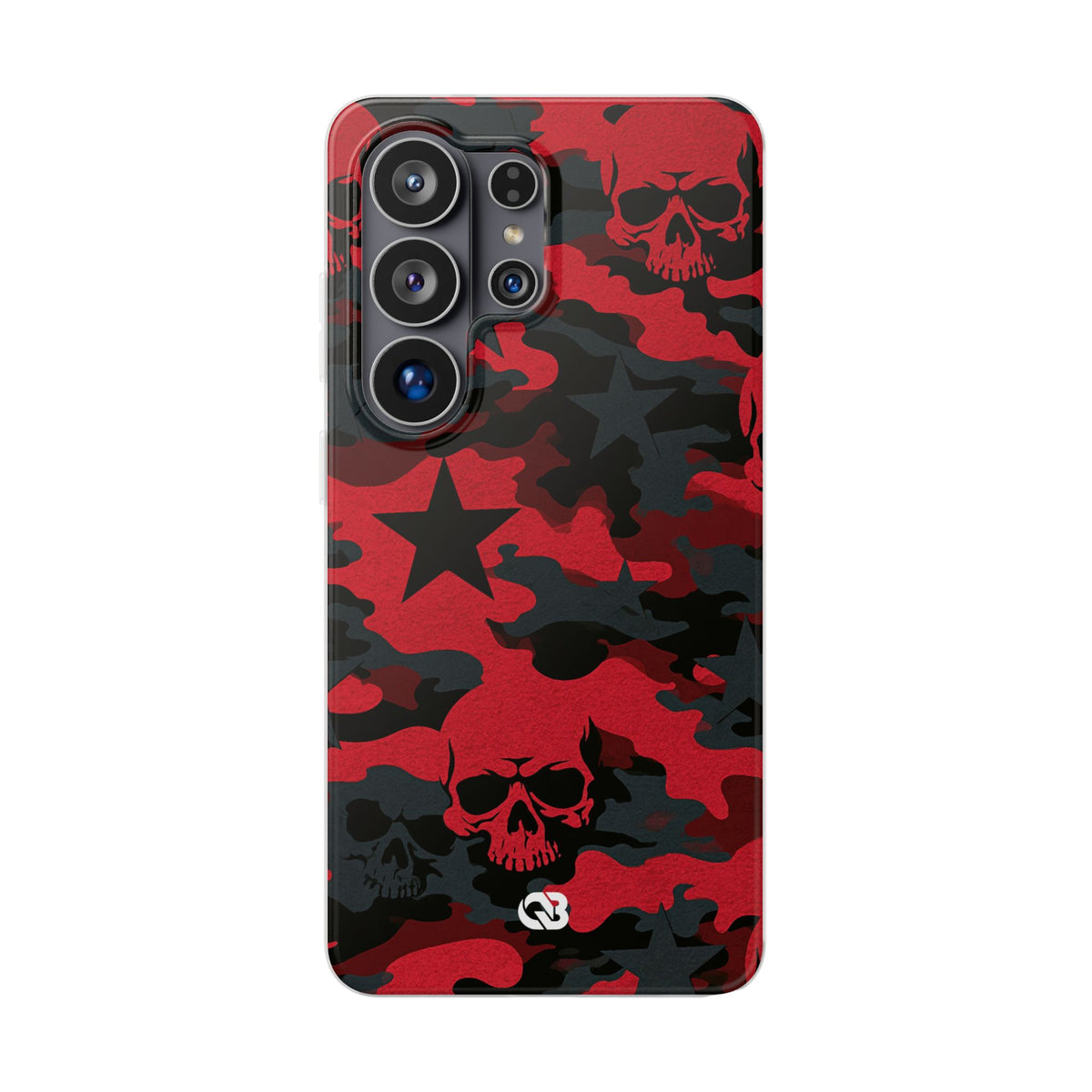 Crimson Skull Camo · Lite Phone Case for Samsung · Red
