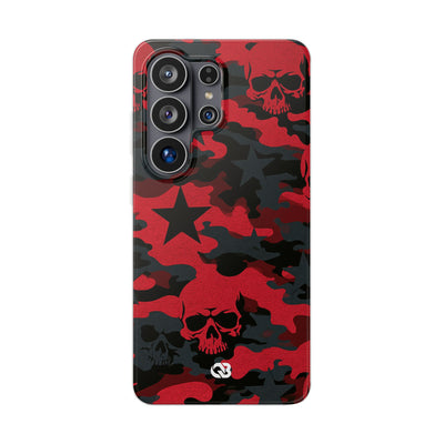 Crimson Skull Camo · Lite Phone Case for Samsung · Red
