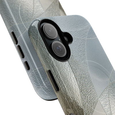 Silver Tough 2.0 Magsafe Phone Case for iPhone - Frosted Silver Mosaic