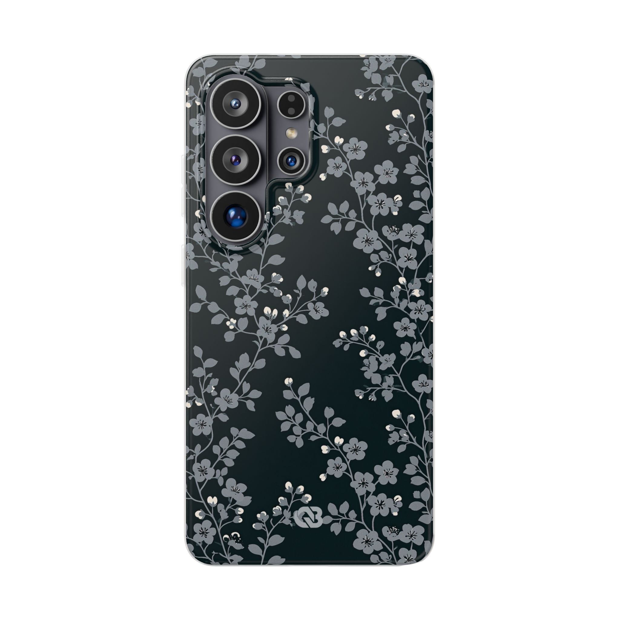 Black Lite Phone Case for Samsung - Midnight Slate Blossom