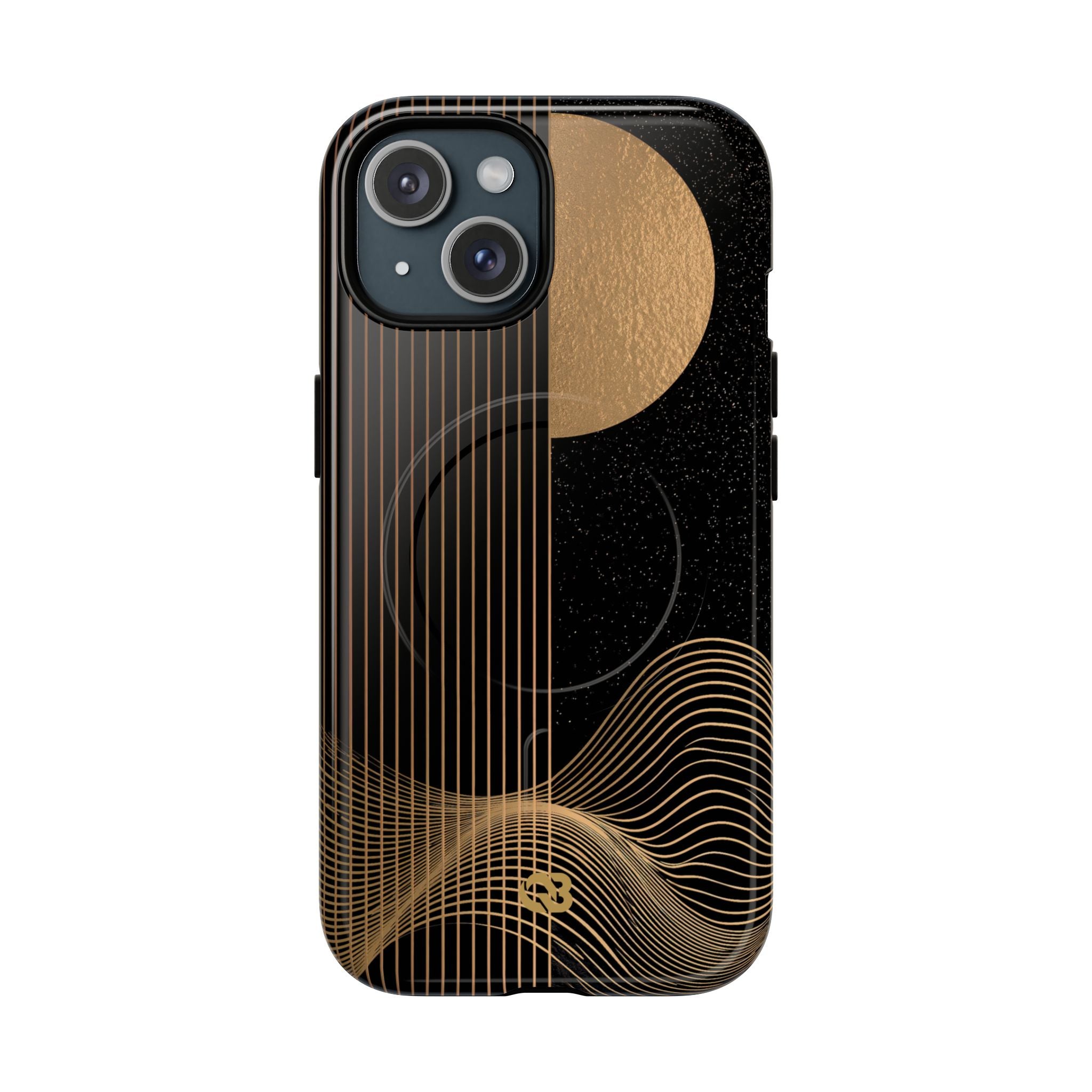 Gold Tough 2.0 Magsafe Phone Case for iPhone - Gilded Obsidian Dunes