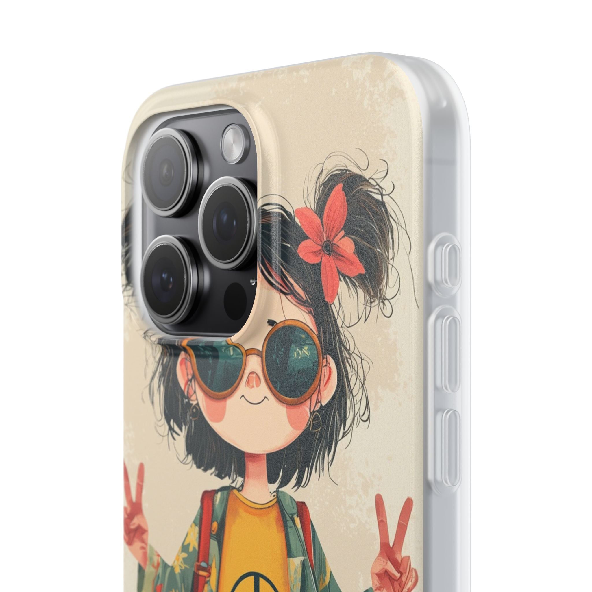 Peace Pigtails iPhone 15 Pro Max Case - Soft