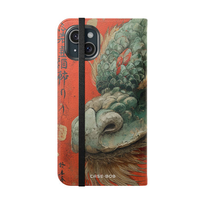 Dragon's Gaze Crimson - iPhone 15 Plus Case - Wallet