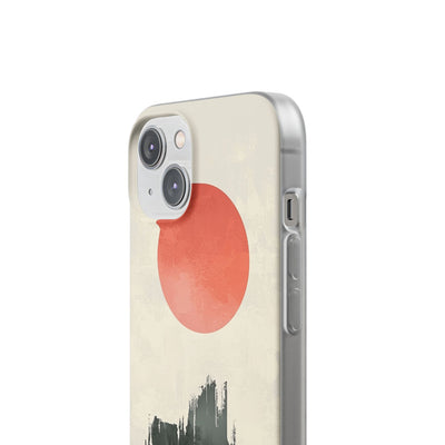 Crimson Sun Strokes · Soft Phone Case for iPhone