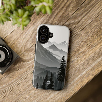 Grey Tough Phone Case for iPhone - Granite Ridge Mist