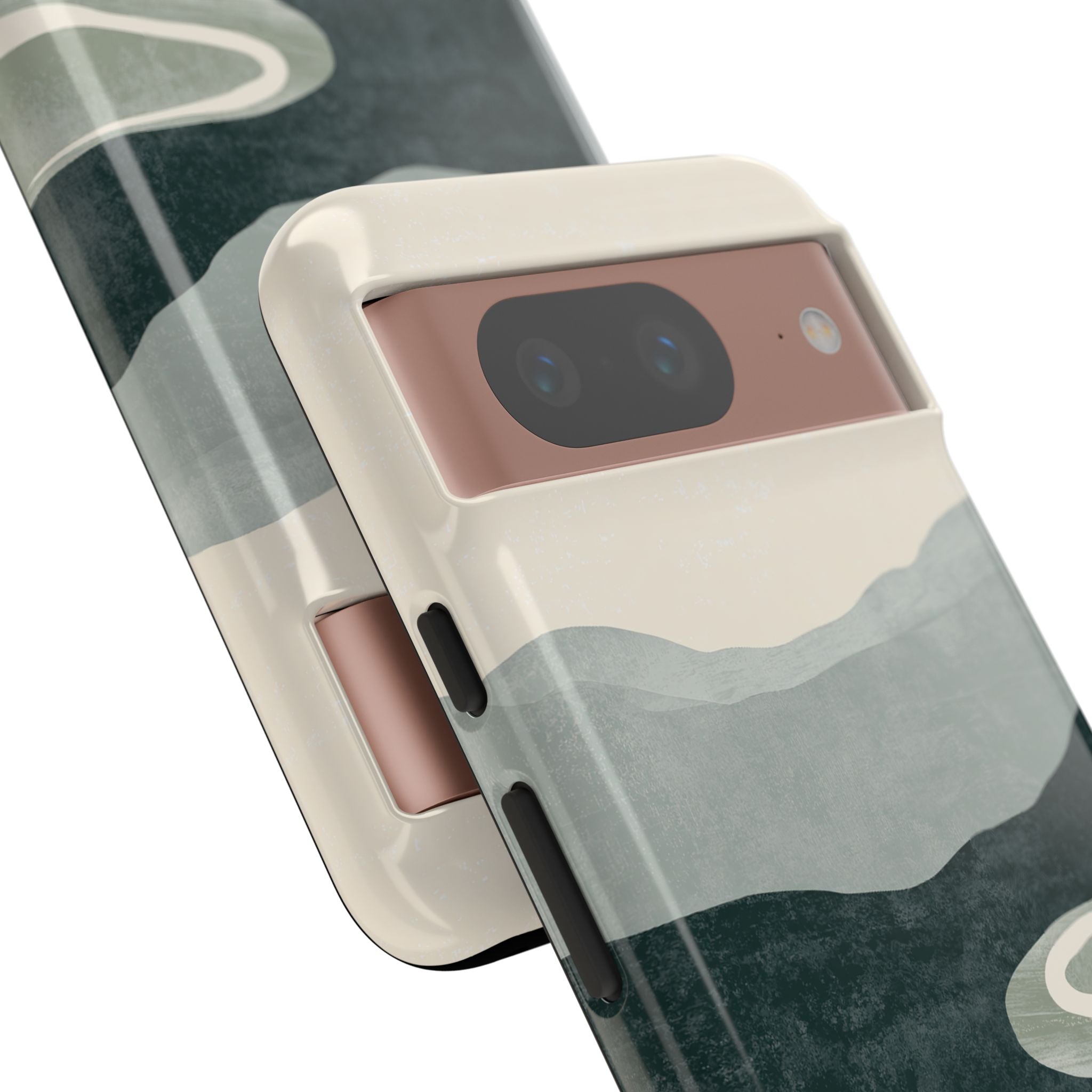 Green Tough Phone Case for Google Pixel - Misty Sage Valley