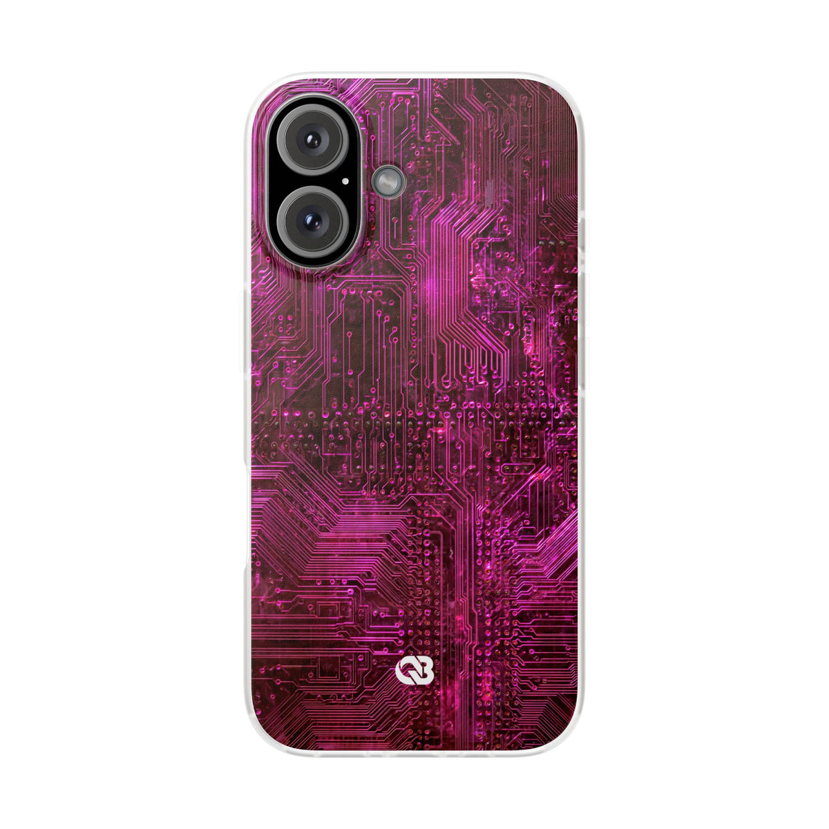 Magenta Circuit Trace · Lite Phone Case for iPhone ·  Pink