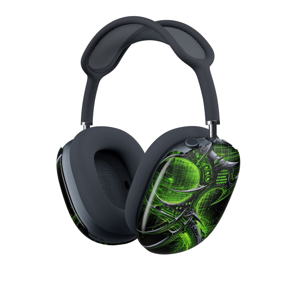 Cyber Sigil Grid · Hard Case for AirPods Max · Green