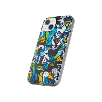 White Ripple Drift iPhone 14 Case - Soft