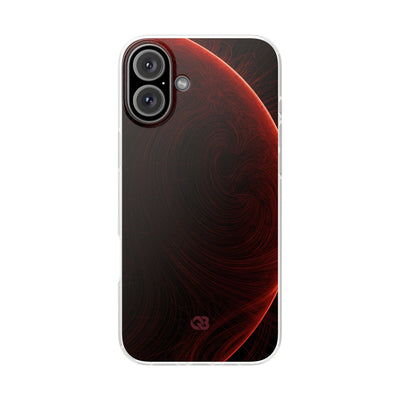 Red Lite Phone Case for iPhone - Crimson Flare Flux