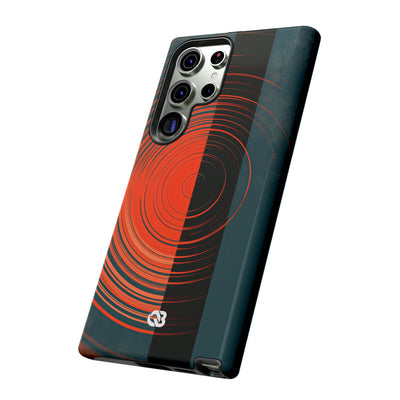 Teal Tough Phone Case for Samsung - Burnt Slate Radial