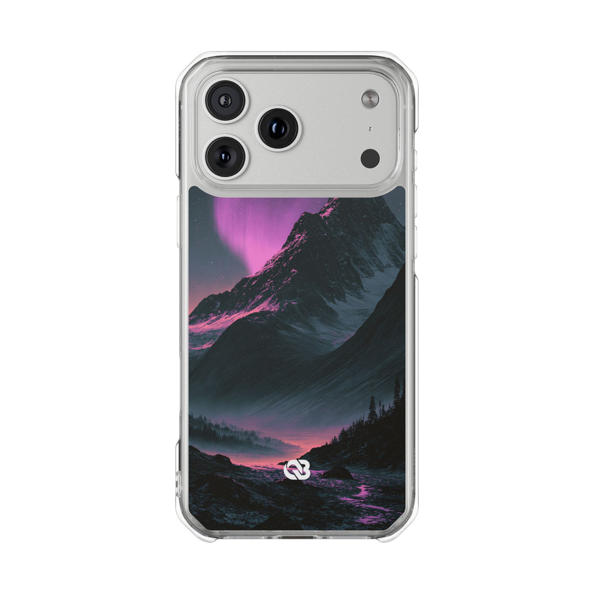 Arctic Aurora Summit · Clear Impact Magnetic Phone Case for iPhone · Black