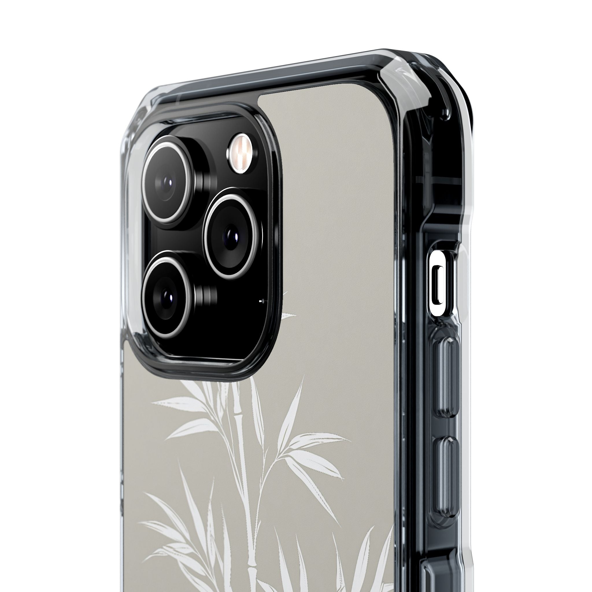 Beige Impact MagSafe Phone Case for iPhone - Sandstone Bamboo Stalks