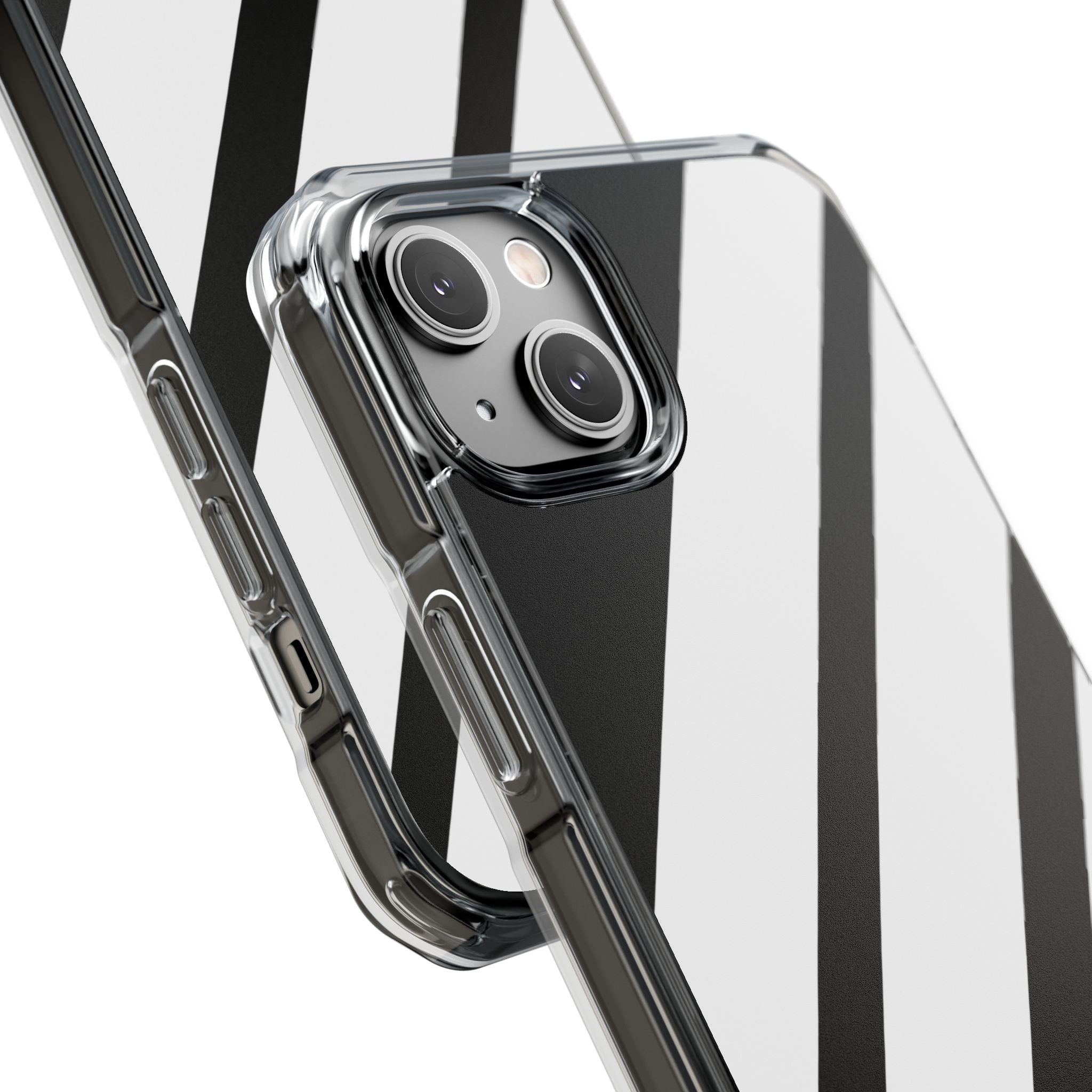 Diagonal Bands Noir iPhone 14 Plus Case - Impact
