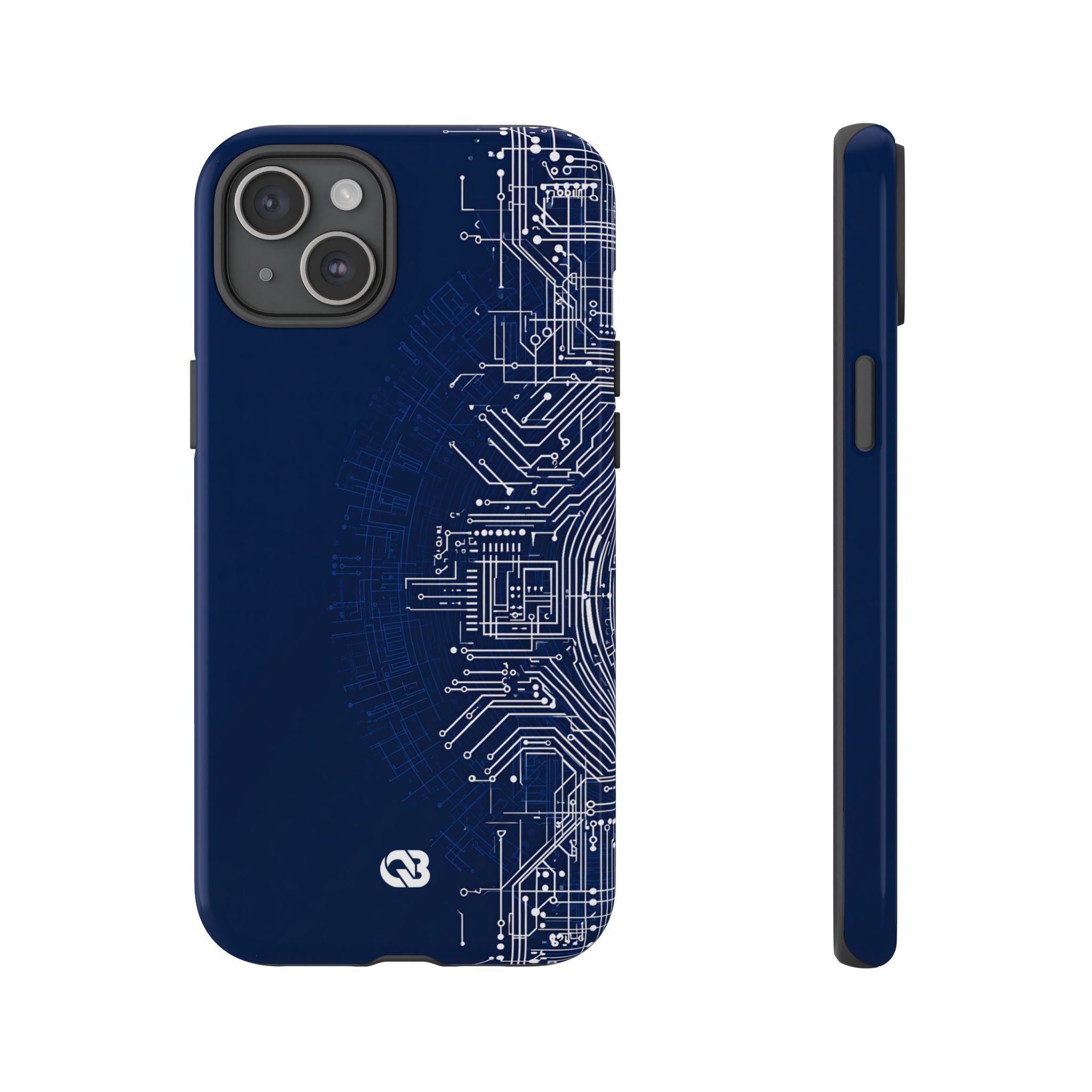Blue Tough Phone Case for iPhone - Cobalt Circuit Logic