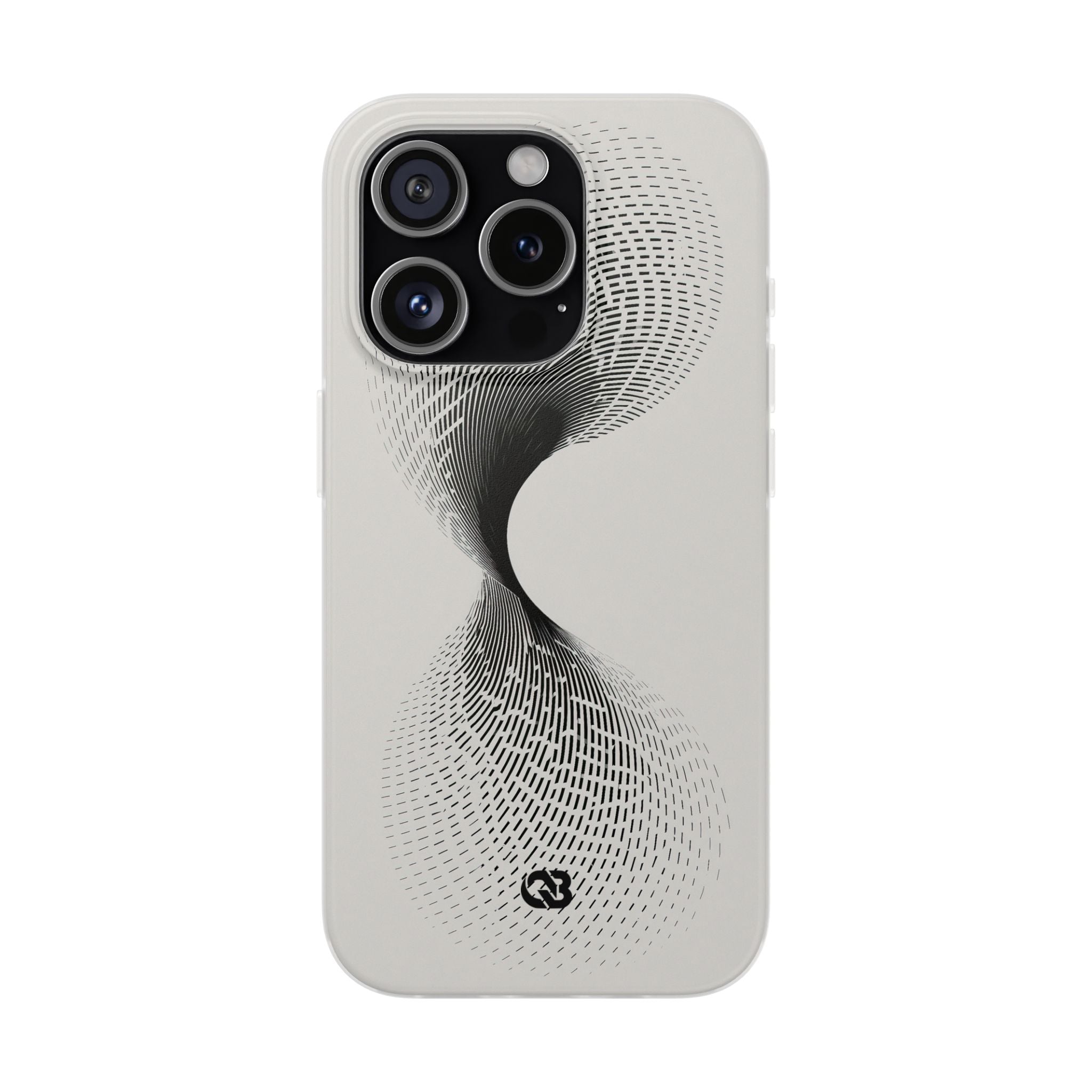 White Lite Phone Case for iPhone - Linear Torsion Grid