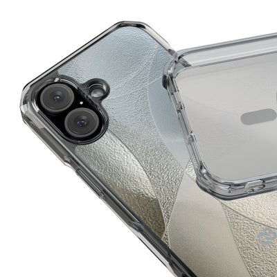 Silver Impact MagSafe Phone Case for iPhone - Frosted Silver Mosaic