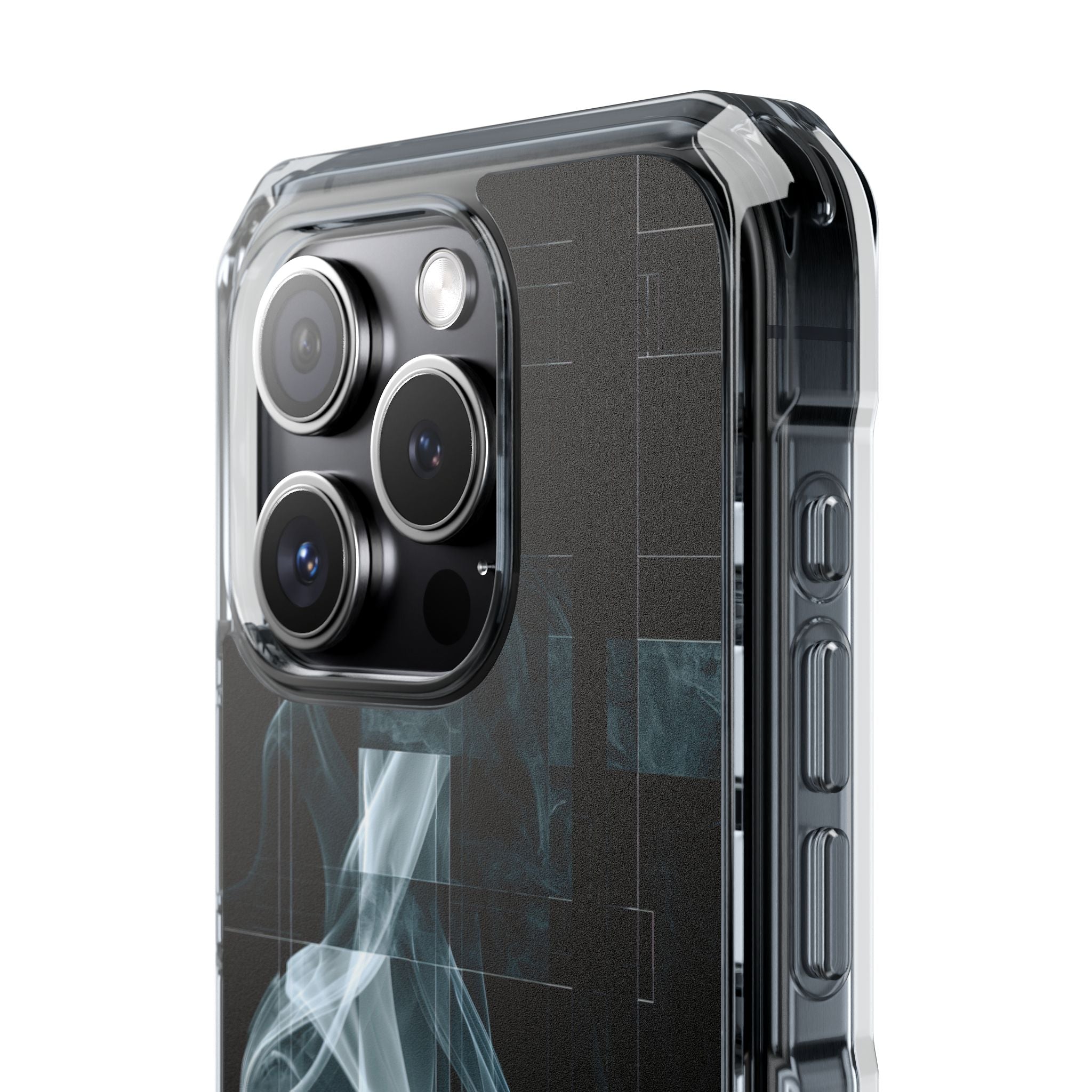 Black Impact MagSafe Phone Case for iPhone - Arctic Vapor Grid