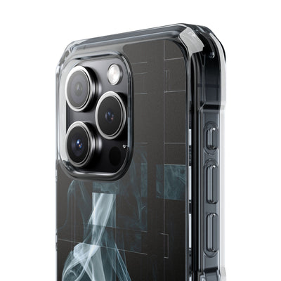 Black Impact MagSafe Phone Case for iPhone - Arctic Vapor Grid