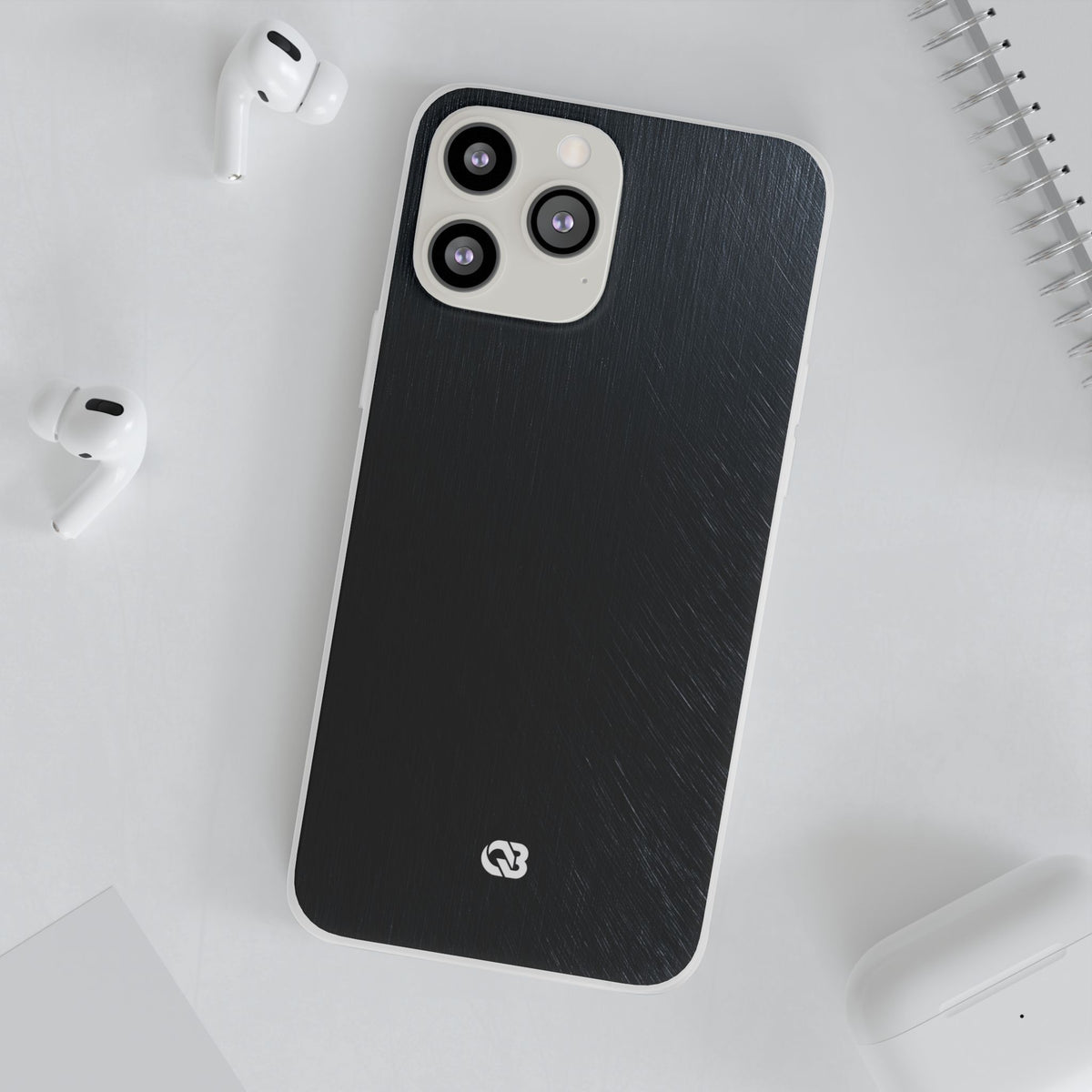 Brushed Obsidian Steel · Lite Phone Case for iPhone ·  Black