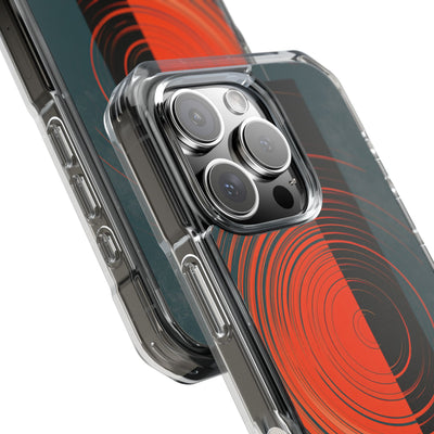 Teal Impact MagSafe Phone Case for iPhone - Burnt Slate Radial
