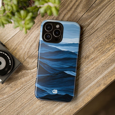 Blue Tough Phone Case for iPhone - Cobalt Ridge Tides