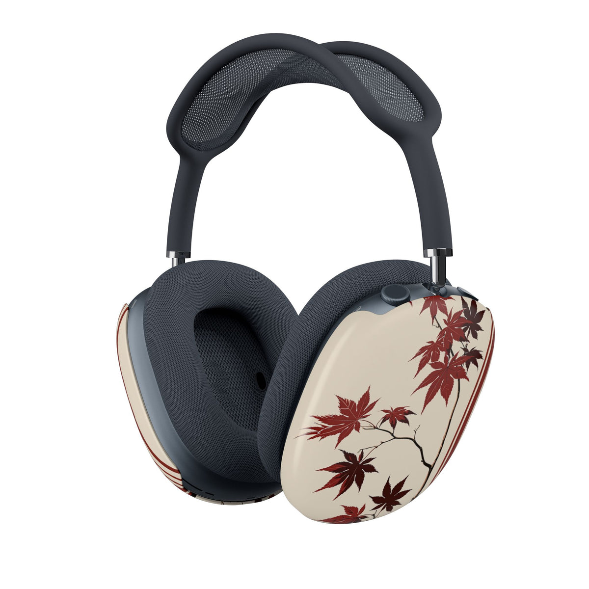 Crimson Maple Branch · Hard Case for AirPods Max · Beige