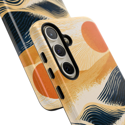 Blue Tough Phone Case for Samsung - Kyoto Cresting Tide