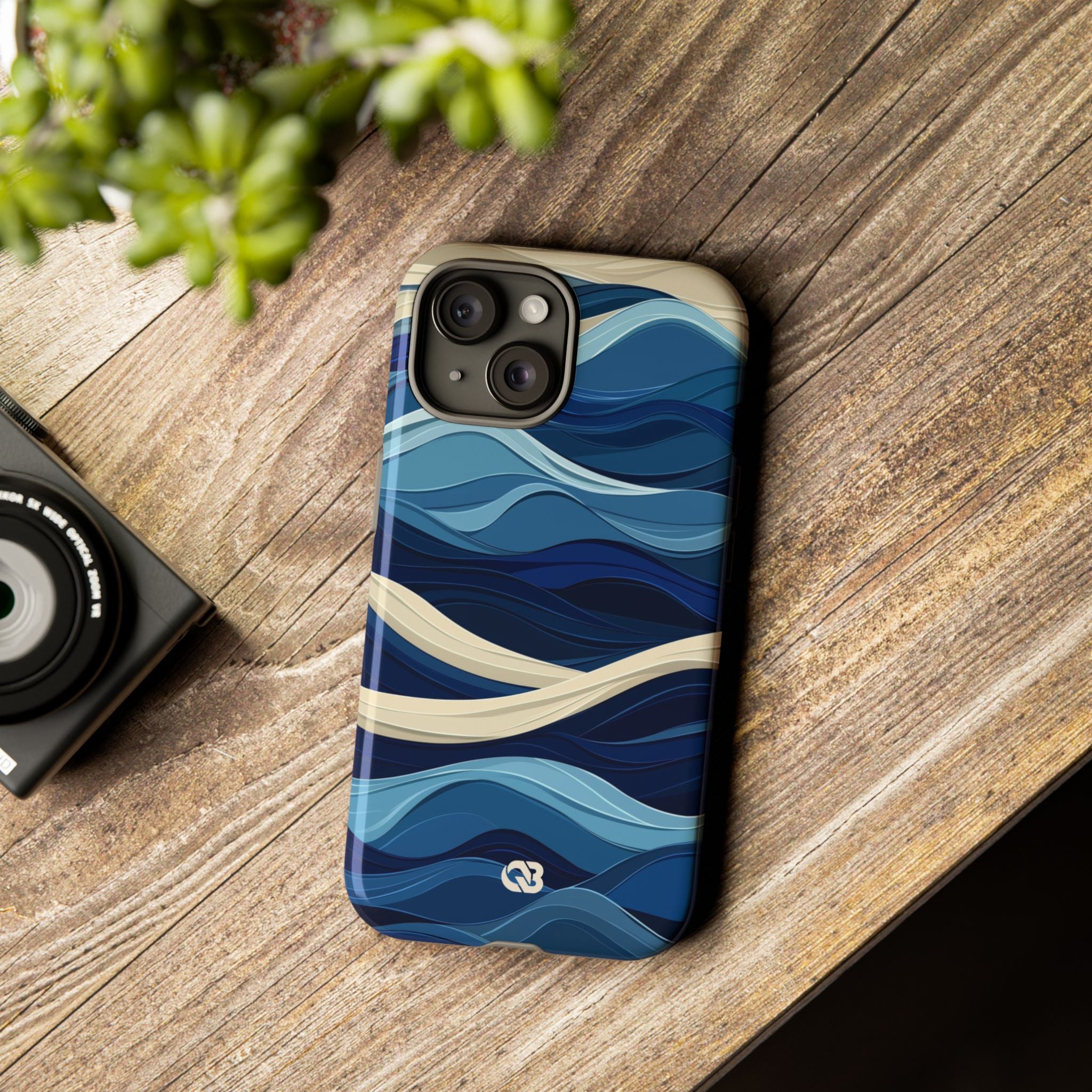 Cobalt Coast Layers · Tough Phone Case for iPhone