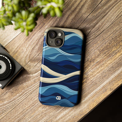 Cobalt Coast Layers · Tough Phone Case for iPhone
