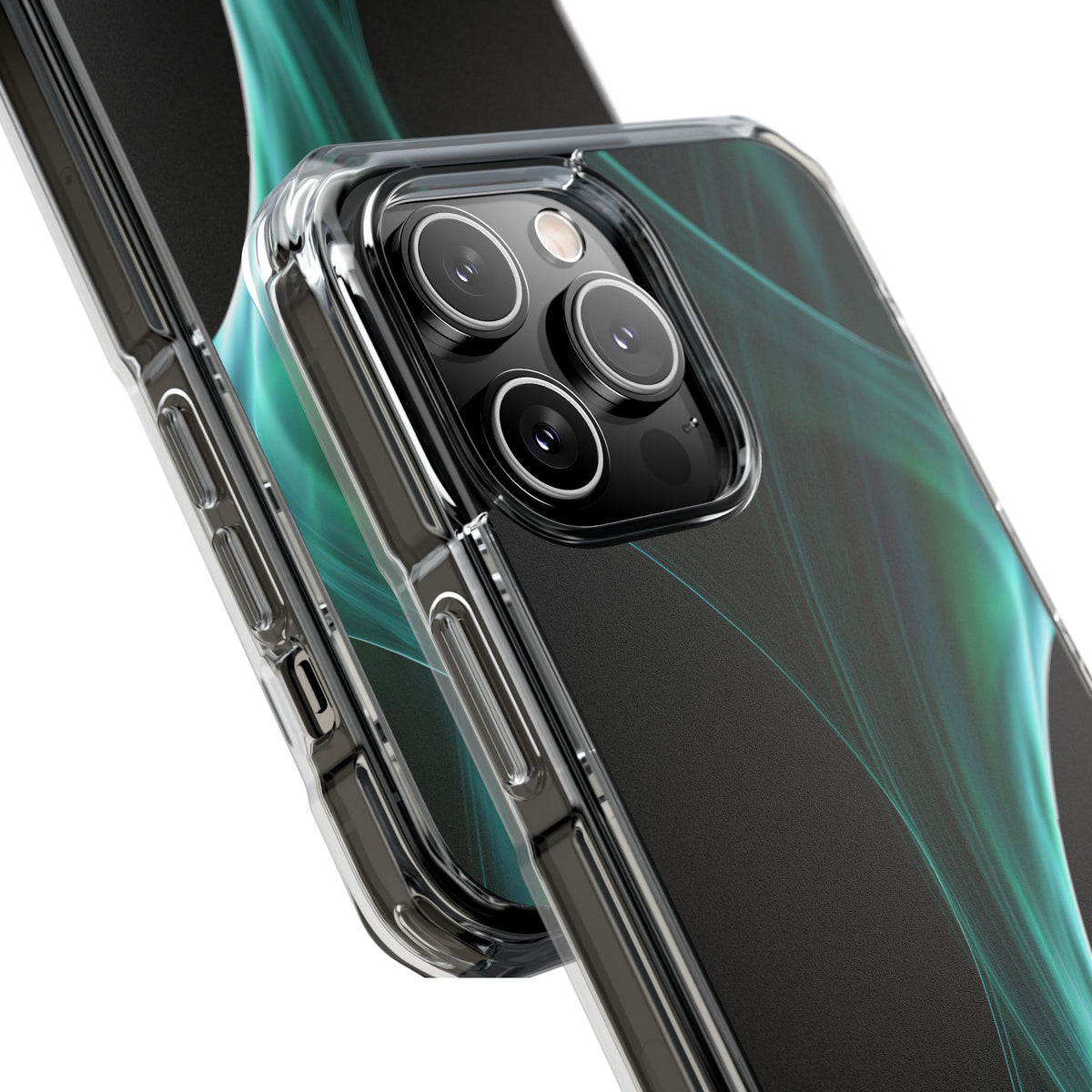 Emerald Lumen · Clear Impact Magnetic Phone Case for iPhone · Green