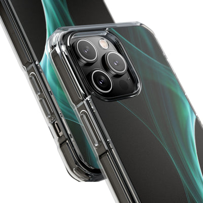Emerald Lumen · Clear Impact Magnetic Phone Case for iPhone · Green