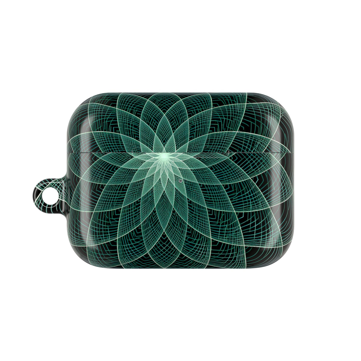 Verdant Harmonic Bloom · Hard Case for AirPods & AirPods Pro · Black