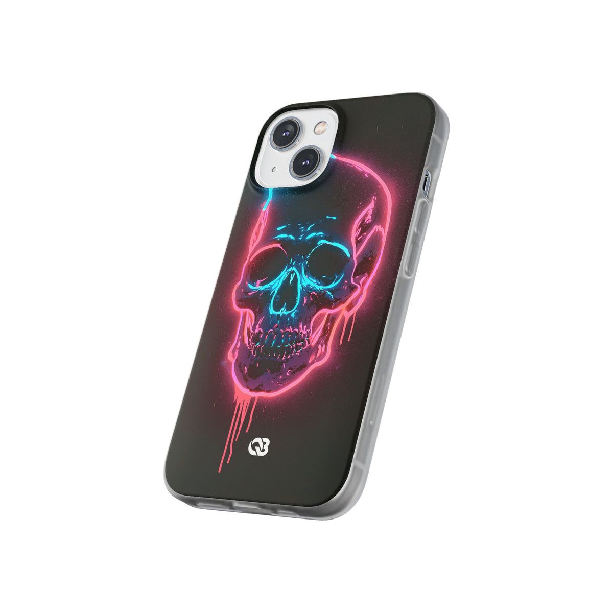Neon Drip Skull · Lite Phone Case for iPhone ·  Black