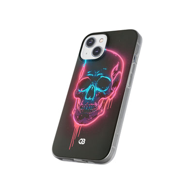 Neon Drip Skull · Lite Phone Case for iPhone ·  Black