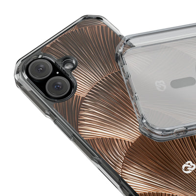 Rose Gilded Fan · Clear Impact Magnetic Phone Case for iPhone · Gold