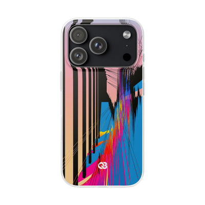 Blue Lite Phone Case for iPhone - Fractured Data Skyline