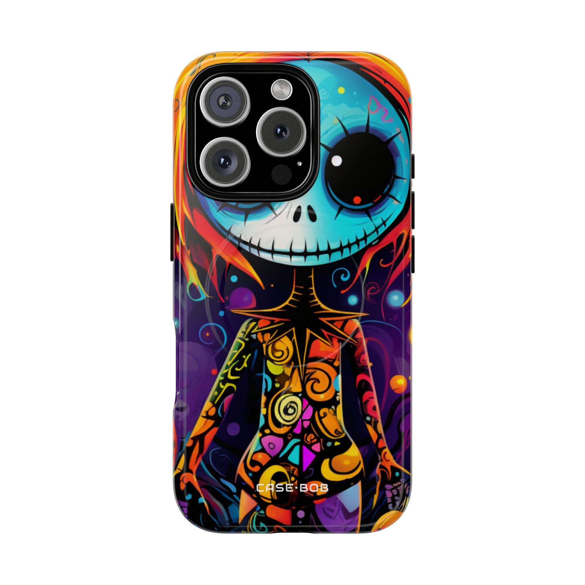 Blue Skull Swirl iPhone 16 Pro Case - Tough+ - CASE•BOB