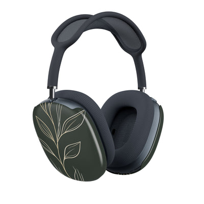 Minimal Botanical Stem · Hard Case for AirPods Max · Green