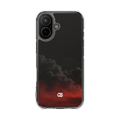 Crimson Fog Void · Clear Impact Magnetic Phone Case for iPhone ·  Black