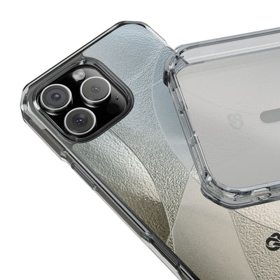 Refracted Arcs · Clear Impact Magnetic Phone Case for iPhone ·  Silver