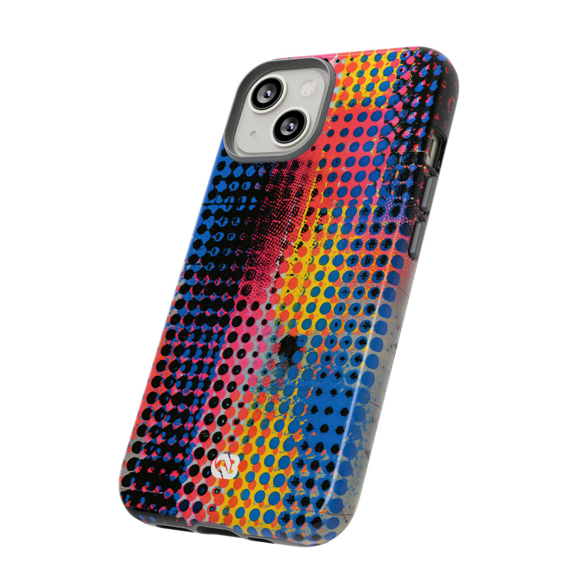 Chromatic Halftone Grid · Tough Phone Case for iPhone · Blue