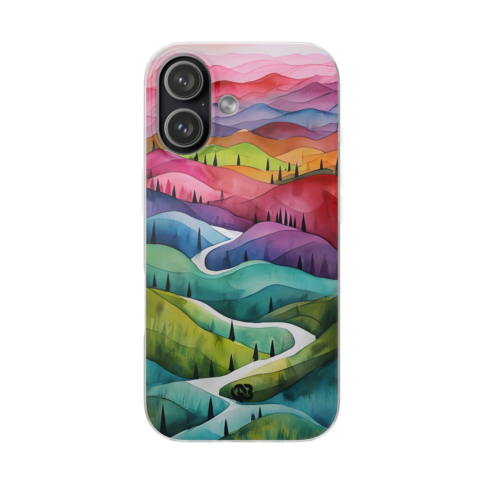Fluid Rainbow Ridge · Soft Hoesje voor iPhone